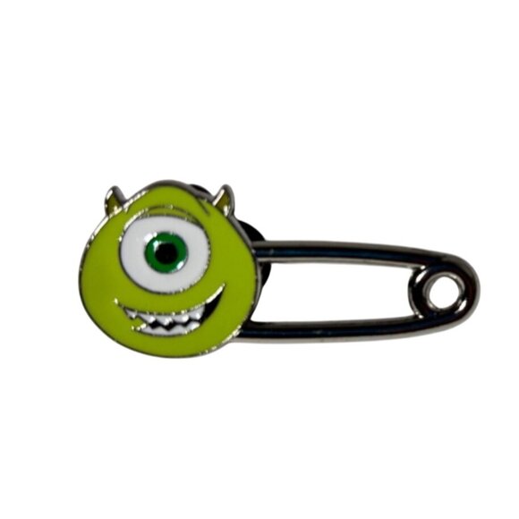 Disney Pin Mike Wazowski Green Enamel Safety Pin 1.75" - Picture 1 of 2